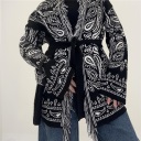 cardigan/kimono con cintura e frange aladin